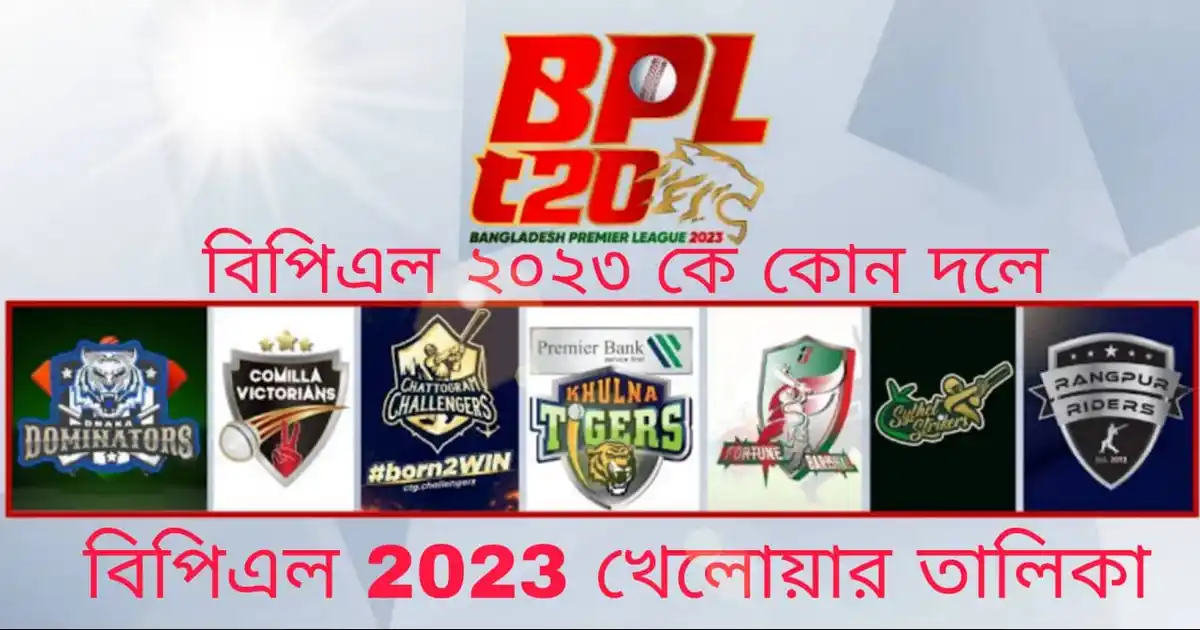 বিপিএল 2023 খেলোয়ার তালিকা ~বিপিএল ২০২৩ কে কোন দলে